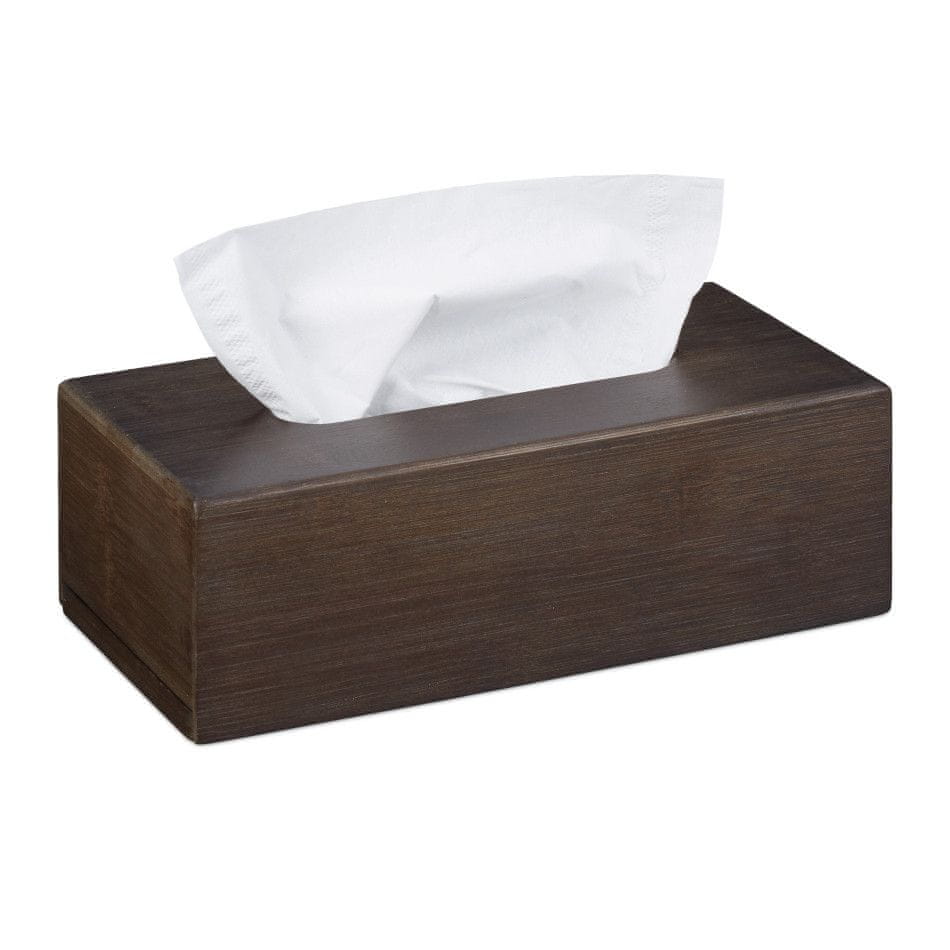 Relax Krabička na papierové vreckovky, Tissue Box Bambus hnedy, 3253